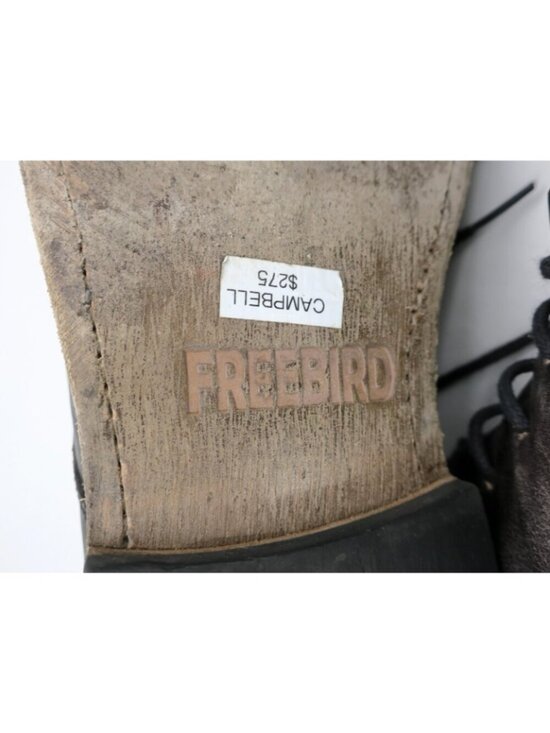 Freebird Campbell Ankle Boots Black Leather Distressed Side Zip $275 Men\'s 9